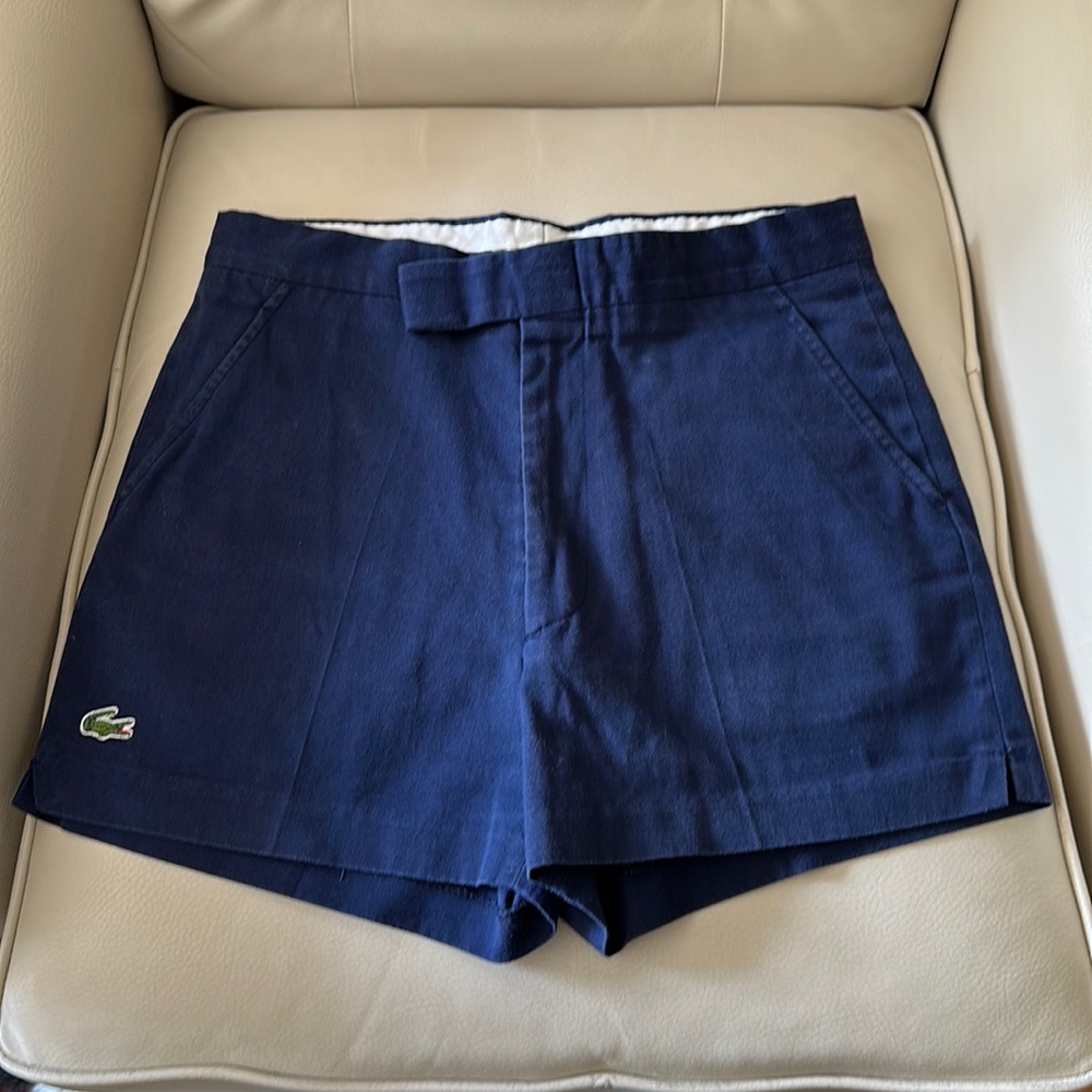 LACOSTE High Rise Navy Shorts